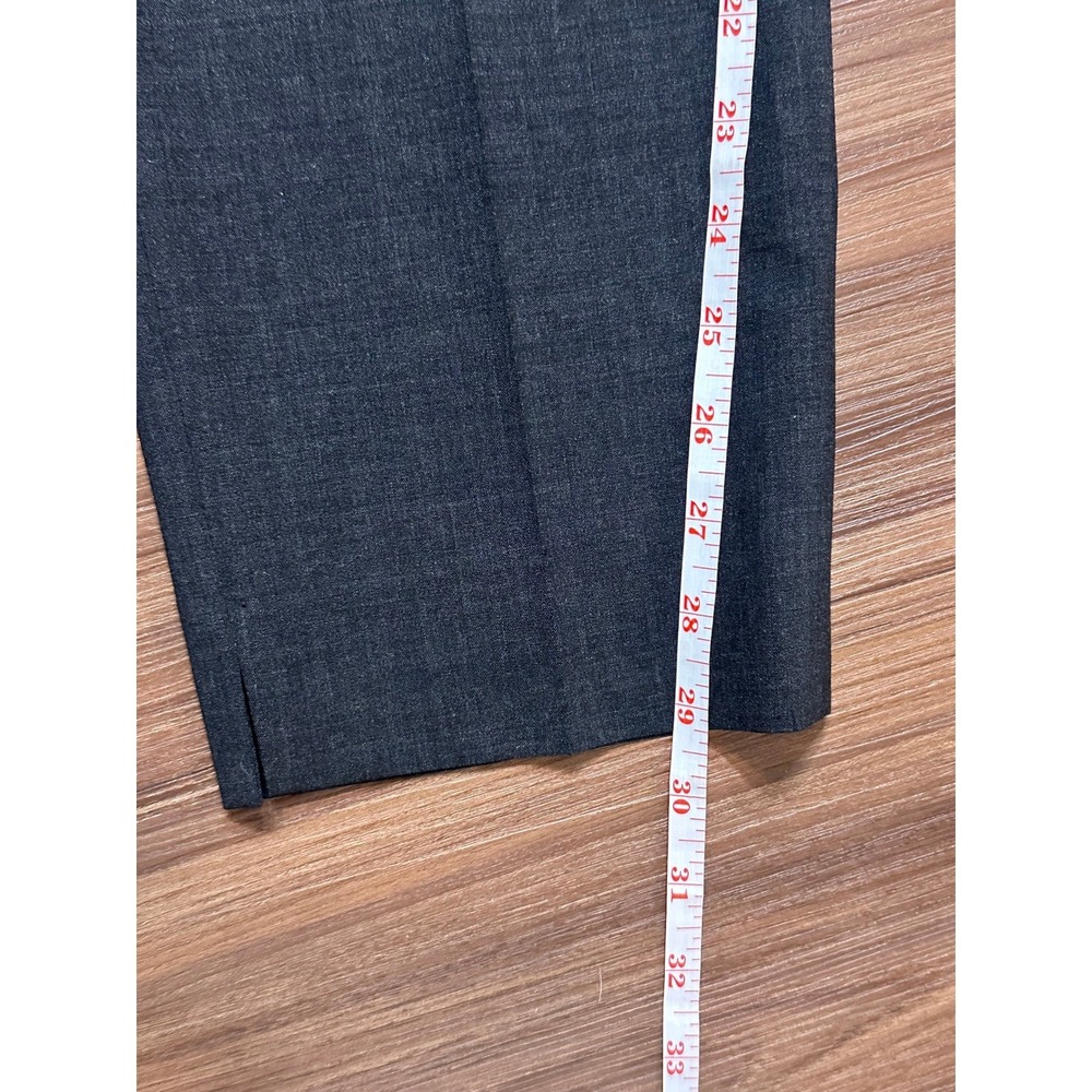 Lafayette 148 New York Irving Charcoal Grey Virgin Wool Blend Dress Pants Sz 8 - Picture 7 of 10